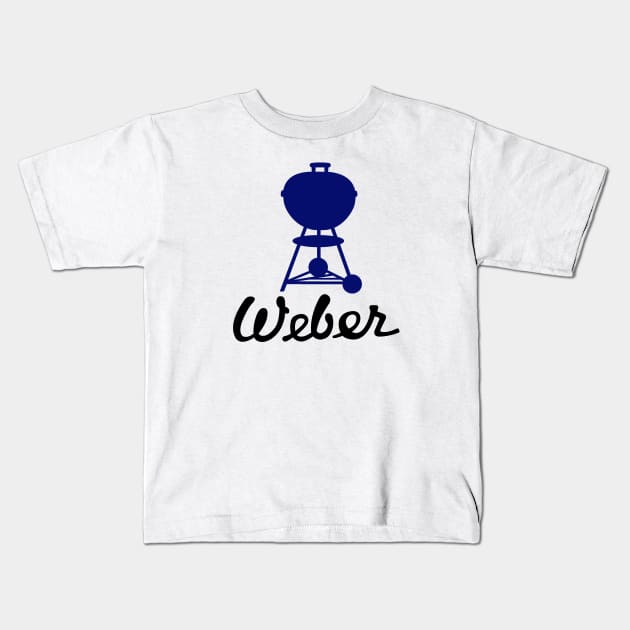 Grill Giants Weber Classic Vintage Blue Kettle Kids T-Shirt by Grill Giants